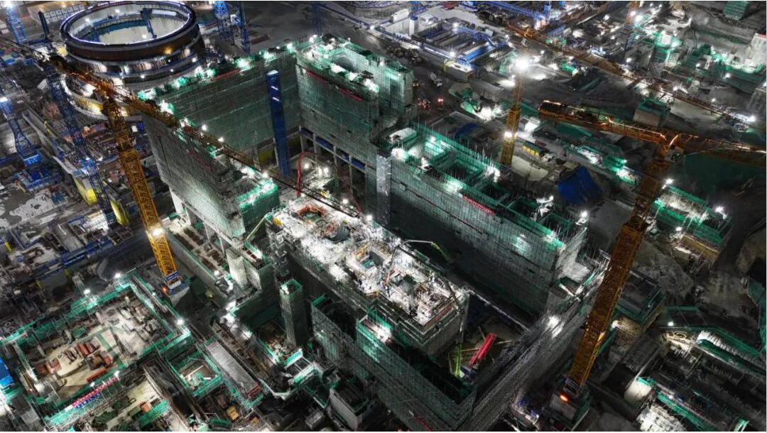 Concrete pouring for the turbine pedestal of the conventional island of Guangdong Taipingling Unit 3 completed successfully