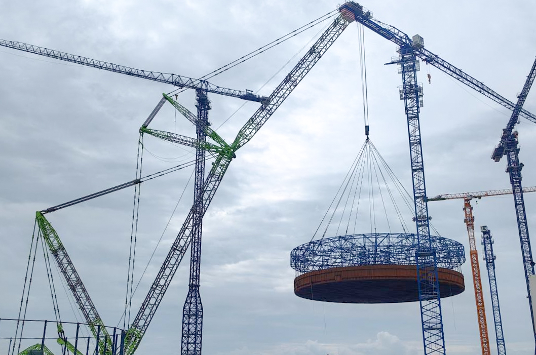 L'installation du module 1 du revêtement en acier de l'unité 4 de la centrale nucléaire de Taipingling, dans le Guangdong, s'est achevée avec succès