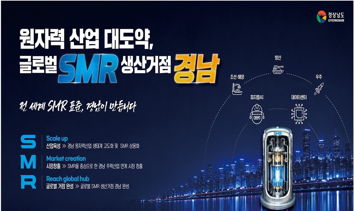 La province de Gyeongsang du Sud, en Corée du Sud, publie la stratégie de développement des SMR 2.0, avec un objectif de part de marché dans la fabrication à l'horizon 2035