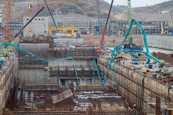 阿库尤核电站(土耳其)3号机组泵站基础板混凝土浇筑已完成