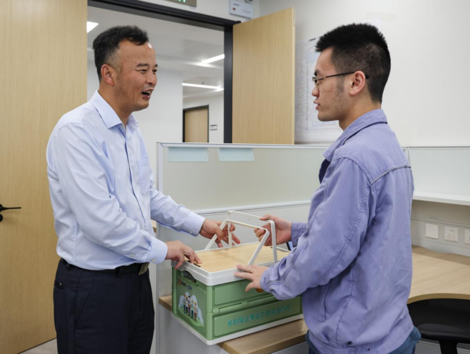 浙江省省部属企事业工会副主席王谦一行到三澳核电项目开展调研慰问