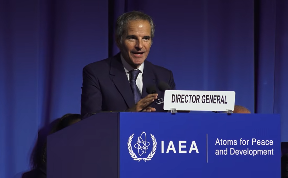 Le Directeur général de l'Agence internationale de l'énergie atomique, Rafael Grossi : appelle les États membres à continuer de soutenir fermement les travaux de l'Agence internationale de l'énergie atomique