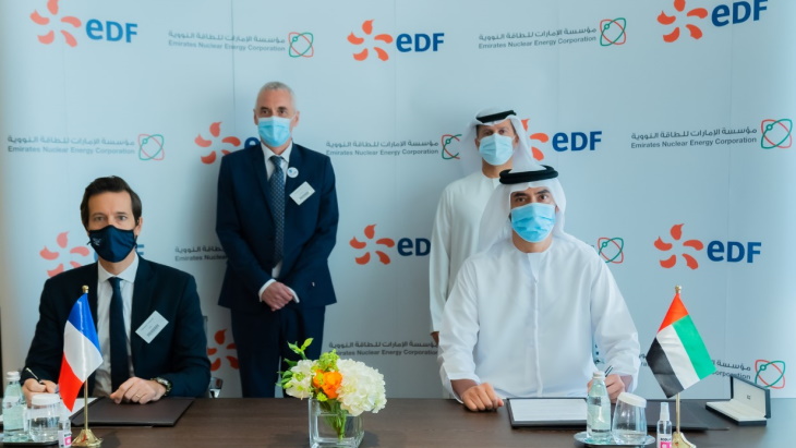 阿联酋核能公司 (ENEC) 与法国电力公司（EDF）达成核能研发谅解备忘录
